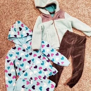 Girls fall/winter fleece lot size 4T
